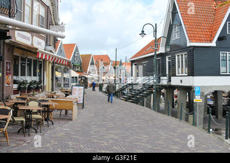 Holland, Volendam, Hafen, Gastronomie, Handel, Stockfoto