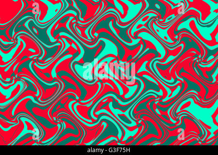 Hellen geometrische abstrakte Muster mit sich überschneidenden eckige prismatischen roten grünen und blauen Linien auf einem weißen Hintergrund. Stockfoto