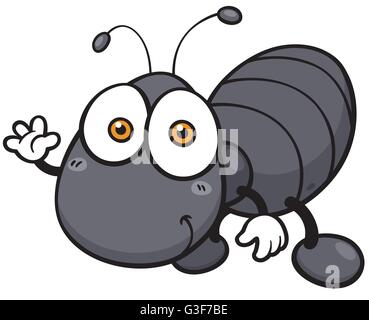 Vektor-Illustration von Ant-Cartoon Stock Vektor