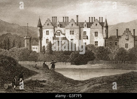 Abbotsford House, ein historisches Landhaus in den Scottish Borders, Galashiels, in der Nähe von Melrose, 19. Jahrhundert Stockfoto