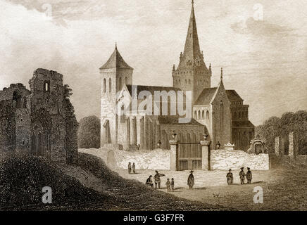 Glasgow Cathedral oder High Kirk of Glasgow oder St Kentigern oder St Mungo Kathedrale, Glasgow, Schottland, 19. Jahrhundert Stockfoto