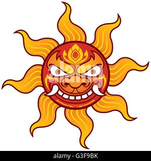 Vektor-Illustration der Sonne Stock Vektor