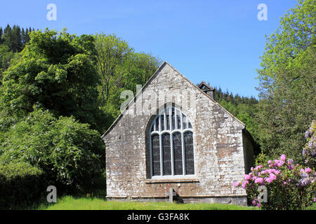 7. Jahrhundert, Gwydir Uchaf Kapelle, Gwydyr Forest Park, Snowdonia Nationalpark, Wales Stockfoto