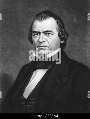 Präsident Andrew Johnson von Tennessee (1808-1875), Nachfolger des ermordeten Abraham Lincoln. Stockfoto