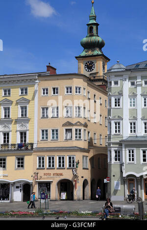 Österreich, Oberösterreich, Linz, Hauptplatz, Stockfoto