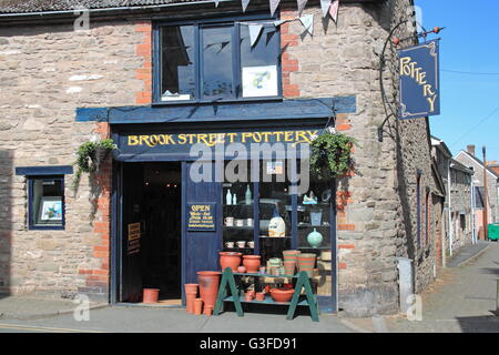 Brook Street Keramik, Brook Street, Hay-on-Wye, Powys, Wales, Großbritannien, Vereinigtes Königreich, UK, Europa Stockfoto