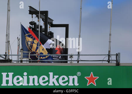 Montreal, Kanada. 10. Juni 2016. F1 Grand Prix von Kanada, freie Praxis. Neue Heineken streckenseitigen Sponsoring © Action Plus Sport/Alamy Live News Stockfoto