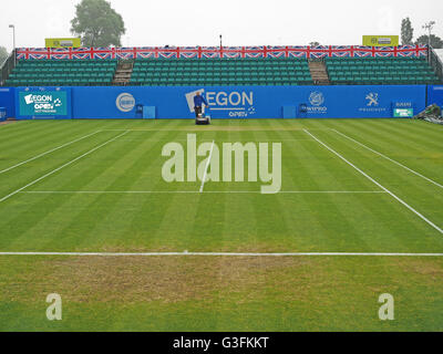 Tenniszentrum Nottingham, Nottingham, UK. 11. Juni 2016. Aegon WTA Nottingham Tag der offenen Tür 8. Center Court vorbereitet nach einem regnerischen Freitag Kredit: Action Plus Sport/Alamy Live News Stockfoto