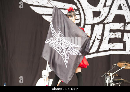 30. August 2015 - Babymetal führen als special Guests am Tag 3 der Leeds Festival 2015 © Myles Wright/ZUMA Draht/Alamy Live News Stockfoto