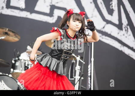 30. August 2015 - Babymetal führen als special Guests am Tag 3 der Leeds Festival 2015 © Myles Wright/ZUMA Draht/Alamy Live News Stockfoto