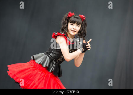 30. August 2015 - Babymetal führen als special Guests am Tag 3 der Leeds Festival 2015 © Myles Wright/ZUMA Draht/Alamy Live News Stockfoto