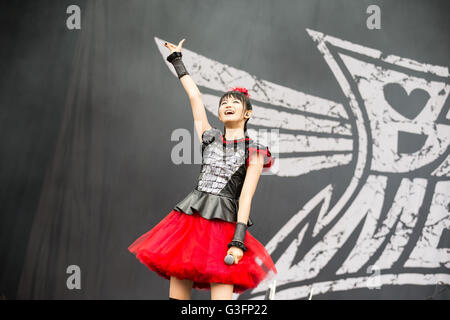 30. August 2015 - Babymetal führen als special Guests am Tag 3 der Leeds Festival 2015 © Myles Wright/ZUMA Draht/Alamy Live News Stockfoto