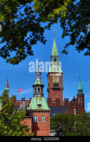 Radhus oder Rathaus in Radhuspladsen am Rathausplatz in Kopenhagen, Dänemark Stockfoto