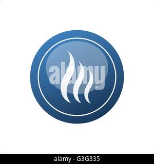 Stilisierte blaue Sauna Symbol-Vektor-Illustration isoliert auf weißem Hintergrund. Stock Vektor