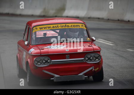 Ein 1970 NSU TT Rennen bei Aarhus Classic Rennen 2016 in Aarhus (Dänemark) Stockfoto