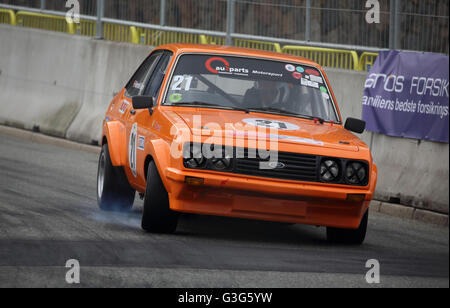 Ein Ford Escort RS lief auf klassische Rennen 2016 Aarhus Stockfoto