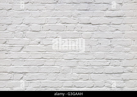 Weiß lackiertes Ziegel Wand Textur Stockfoto