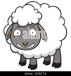Vektor-Illustration Karikatur Schafe Stock Vektor