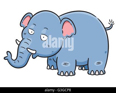 Vektor-Illustration Cartoon Elefant Stock Vektor