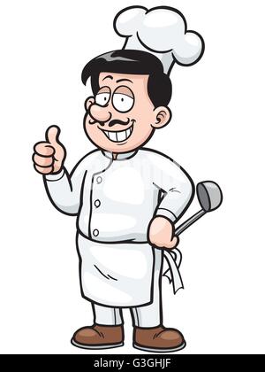 Vektor-Illustration Karikatur Koch Stock Vektor