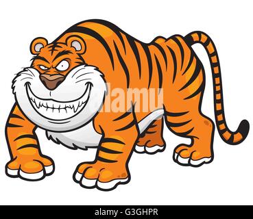 Vektor-Illustration von Cartoon-tiger Stock Vektor
