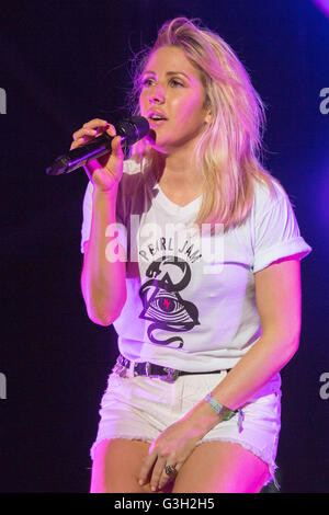 11. Juni 2016 - Manchester, Tennessee, USA - Musiker ELLIE GOULDING führt live im großen Bühne Park während Bonnaroo Music and Arts Festival in Manchester, Tennessee (Credit-Bild: © Daniel DeSlover über ZUMA Draht) Stockfoto