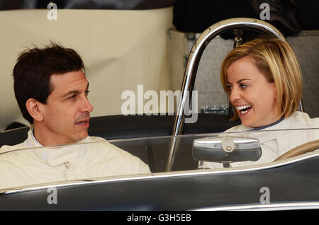 Toto und Susie Wolff beim Goodwood Festival of Speed, Großbritannien, 2016 Stockfoto