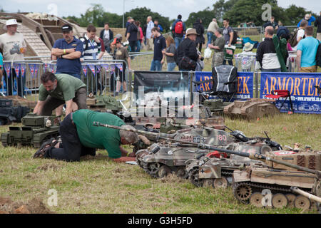 Bovington, Dorset, UK. 25. Juni 2016. Tankfest militärische zeigen.  Modell Fernbedienung Panzer auf Demonstartion auf der Messe. Bildnachweis: Colin C. Hill/Alamy Live-Nachrichten Stockfoto