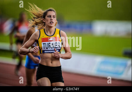 Alexander-Stadion, Birmingham, UK. 25. Juni 2016. Britische Meisterschaften. Jessica Turner gewinnen ihre Wärme an die 400m Hürden. Bildnachweis: Aktion Plus Sport/Alamy Live-Nachrichten Stockfoto