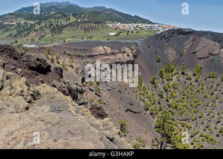 Vulkan-Krater Fuencaliente La Palma Spanien Stockfoto