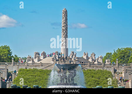 Gustav Vigeland-Skulpturenpark Oslo Norwegen Stockfoto