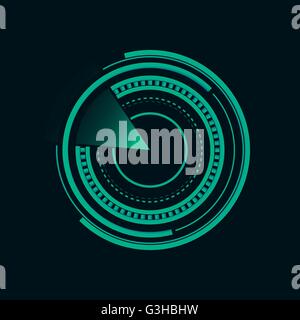 Digitale Schnittstelle Zukunftstechnologien Stock Vektor