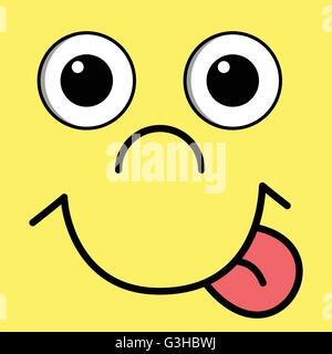 Lustige Cartoon-Gesicht Stock Vektor