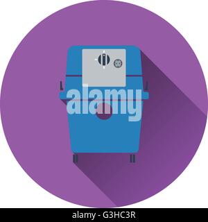 Symbol des Staubsaugers. Flaches Design. Vektor-Illustration. Stock Vektor