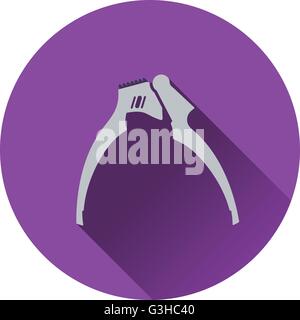 Knoblauch-Presse-Symbol. Flaches Design. Vektor-Illustration. Stock Vektor