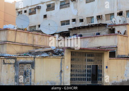 Verschwindende Doha, Gebäude im alten Teil des Stadtzentrums. Stockfoto