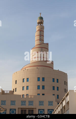 Al-Fanar Islamisches Kulturzentrum. Spiral-Moschee. Doha. Stockfoto