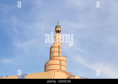 Al-Fanar Islamisches Kulturzentrum. Spiral-Moschee. Doha. Stockfoto