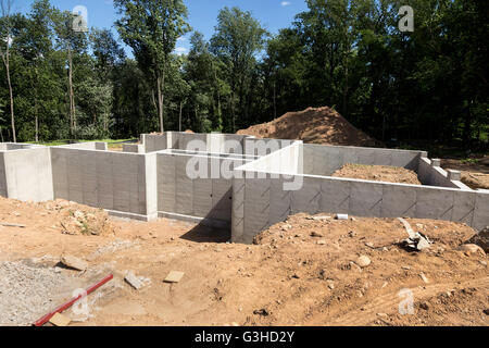 Grundlage für ein neues Zuhause Stockfoto