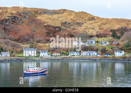 Friedlichen kleinen Hafen - Mallaig port, Highland, Schottland Stockfoto