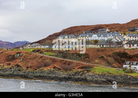 Friedlichen kleinen Hafen - Mallaig port, Highland, Schottland Stockfoto