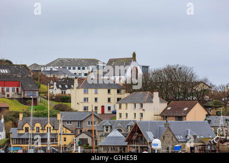 Friedlichen kleinen Hafen - Mallaig port, Highland, Schottland Stockfoto