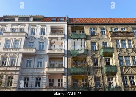 Altbauten, Rykestraße, Prenzlauer Berg, Berlin, Deutschland Stockfoto