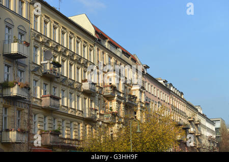 Altbauten, Rykestraße, Prenzlauer Berg, Berlin, Deutschland Stockfoto