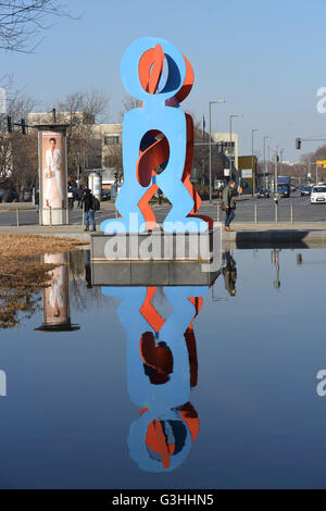 Die Boxer, Keith Haring, Kunst, Potsdamer Platz, Tiergarten, Berlin, Deutschland Stockfoto