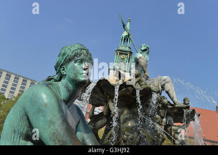 Neptunbrunnen, Spandauer Straße, Mitte, Berlin, Deutschland Stockfoto