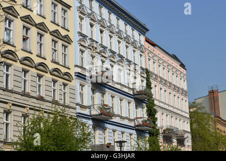 Altbau, Oderberger Straße, Prenzlauer Berg, Berlin, Deutschland Stockfoto