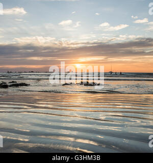 Sonnenuntergang Seascape, Playa Tamarindo, Guanacaste, Costa Rica Stockfoto