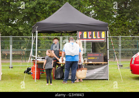 Nosh Garküche Alresford Music Festival 2016, Hampshire, England, Vereinigtes Königreich. Stockfoto