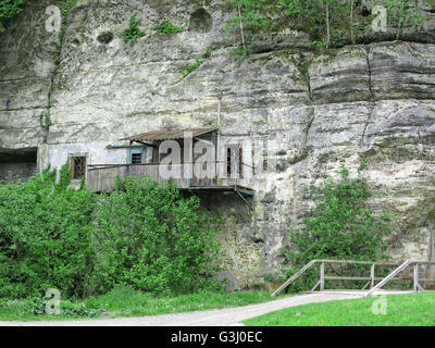 Ruine der Felsenburg Harasov vom 14. Jahrhundert, Kokorin Gebiet, Tschechische Republik Stockfoto